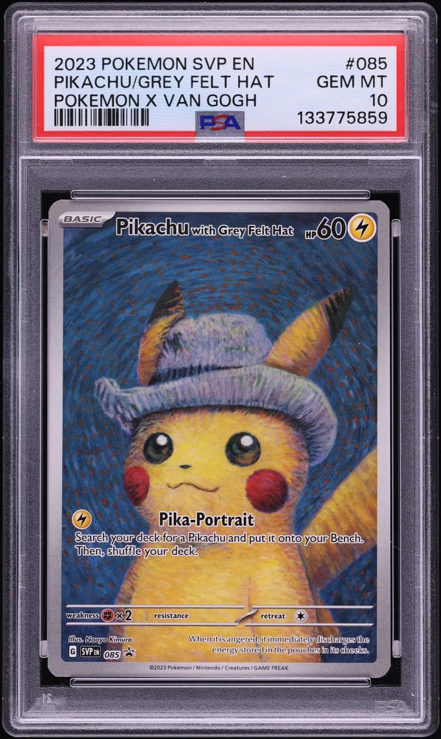 Pikachu/grey Felt Hat