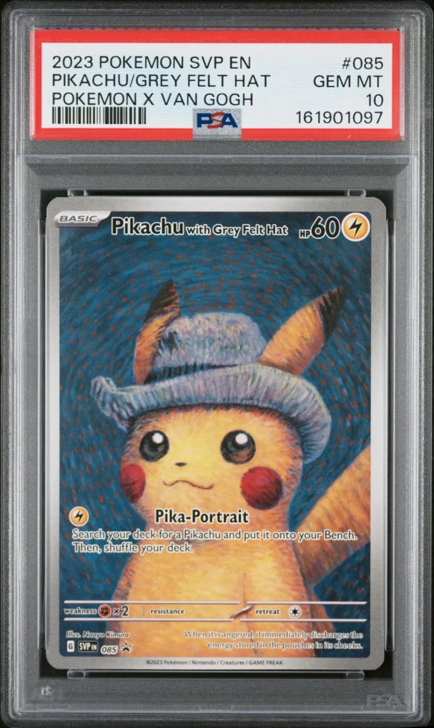Pikachu/grey Felt Hat