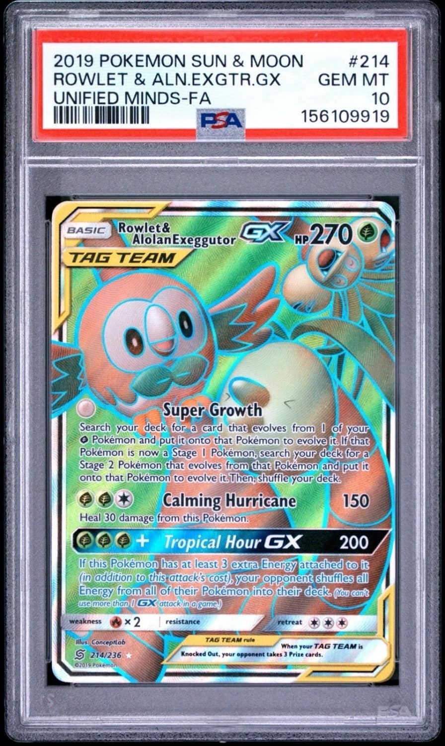 Rowlet & Alolan Exeggutor Gx