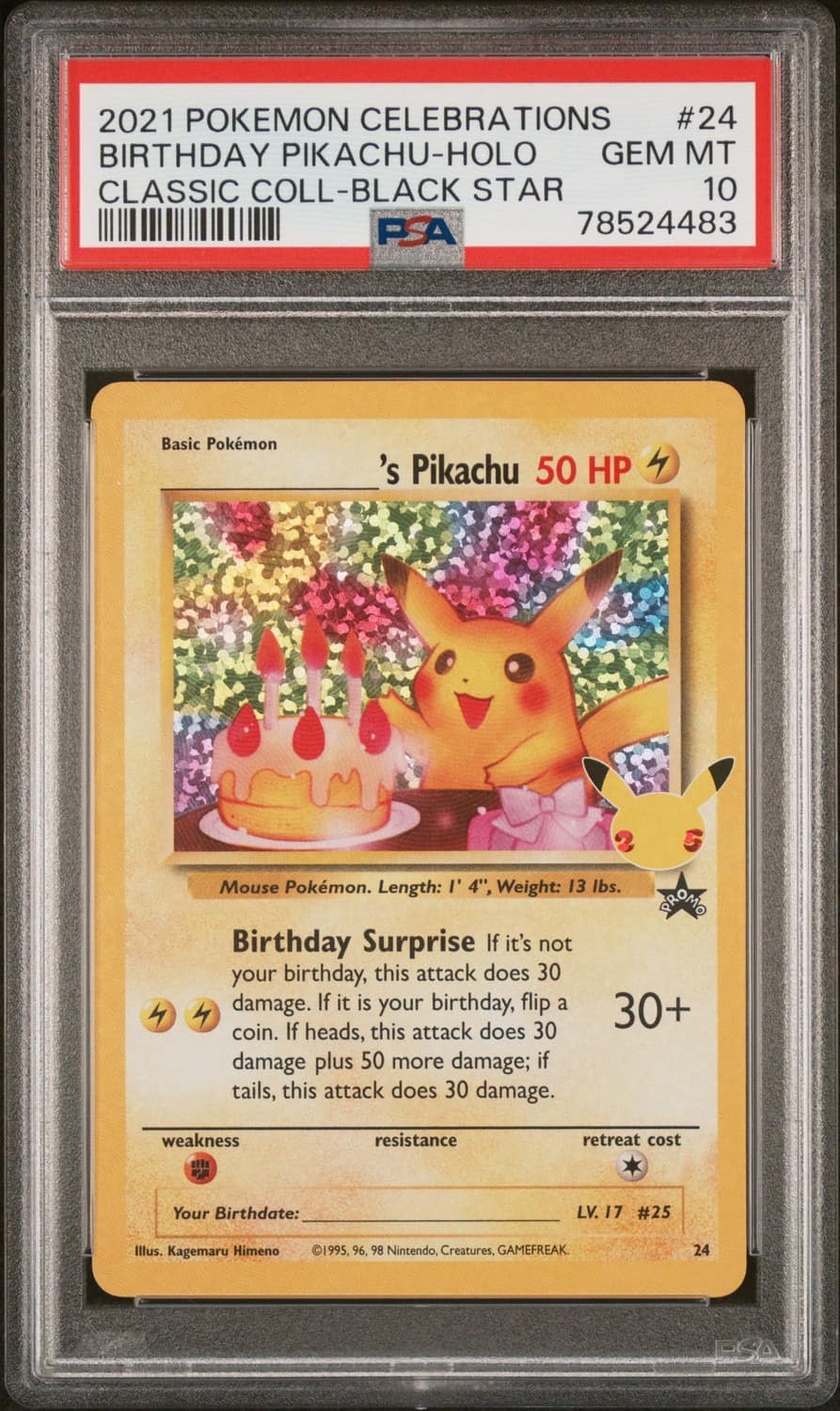_____'S Pikachu Stamp [25th Anniversary] Textured Confetti Holo