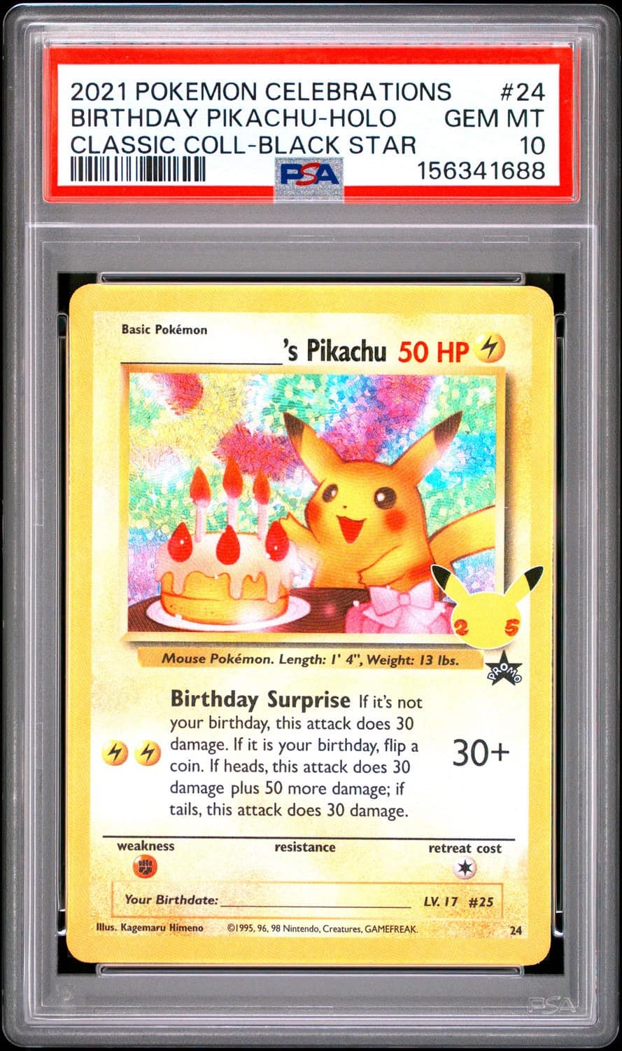 _____'S Pikachu Stamp [25th Anniversary] Textured Confetti Holo