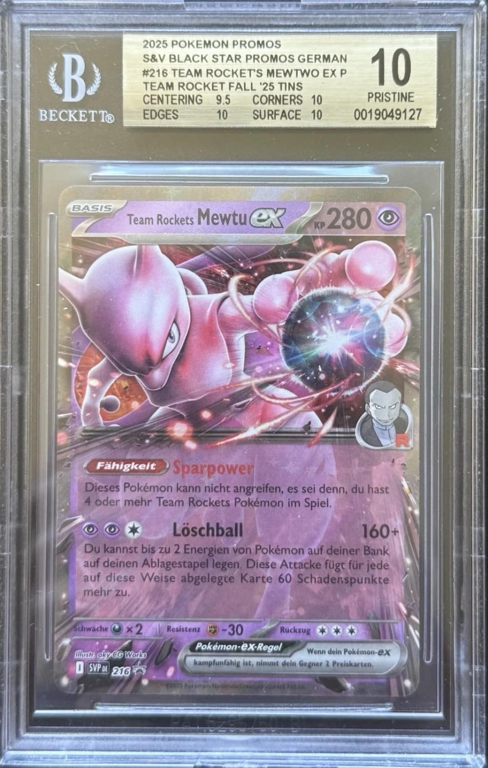 Team Rocket'S Mewtwo Ex P/(team Rocket Fall '25 Tins)