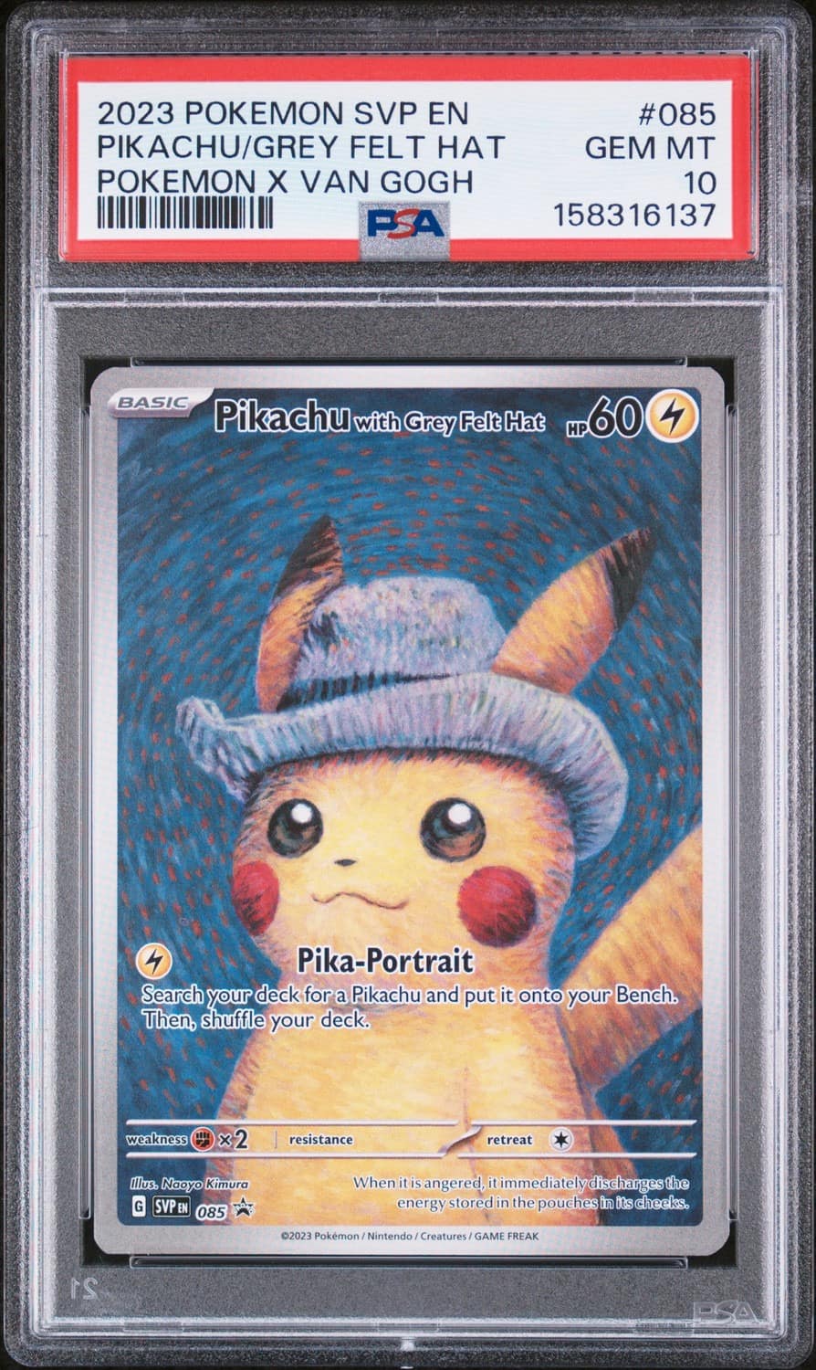 Pikachu/grey Felt Hat