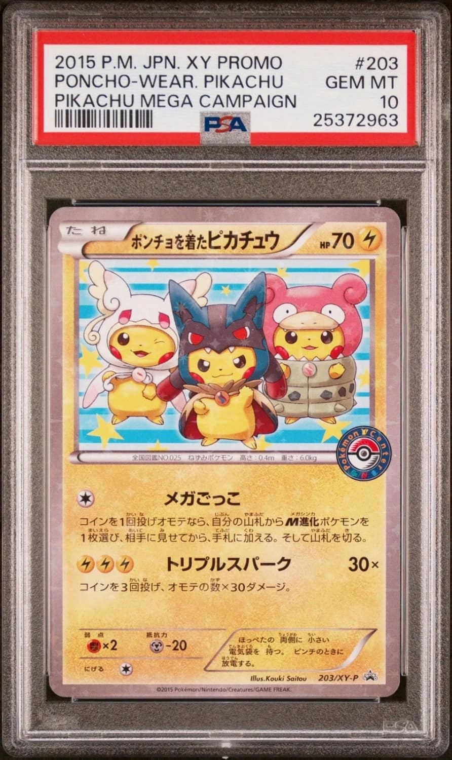 Poncho-Wear Pikachu