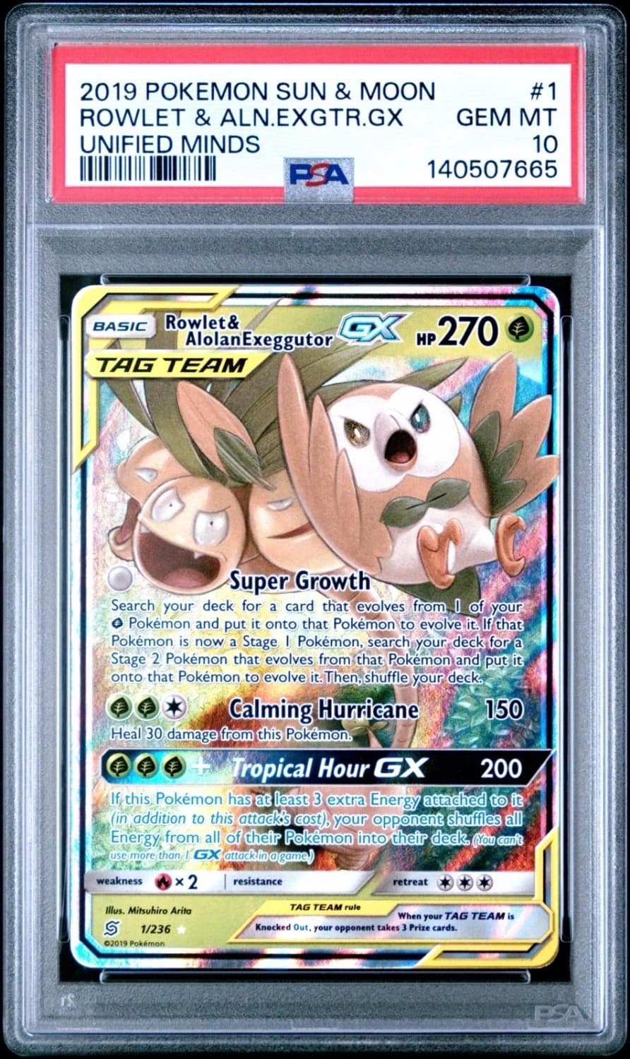 Rowlet & Alolan Exeggutor Gx