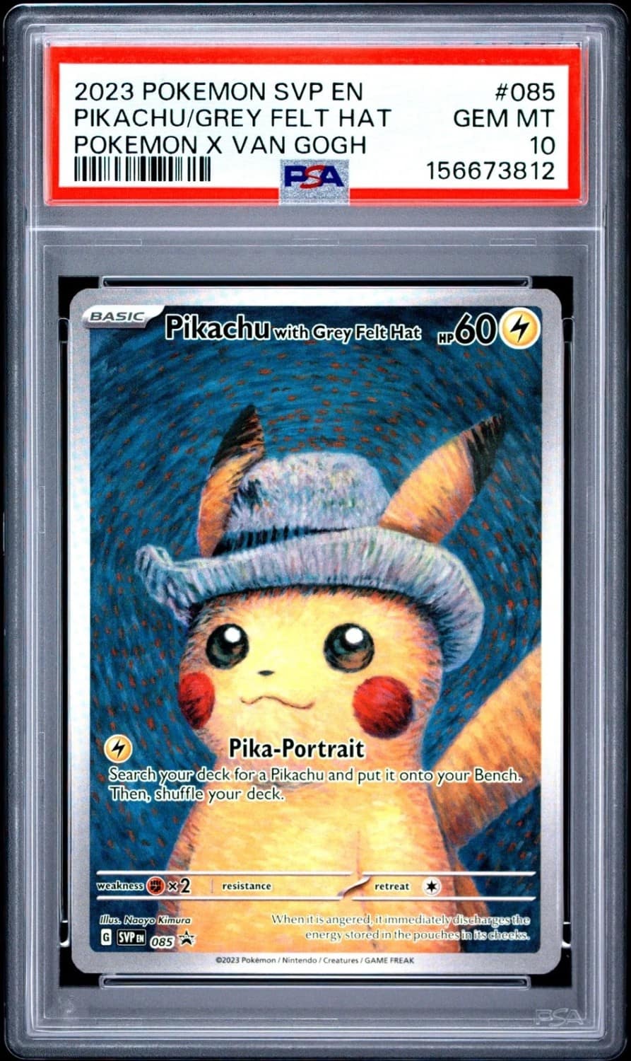 Pikachu/grey Felt Hat