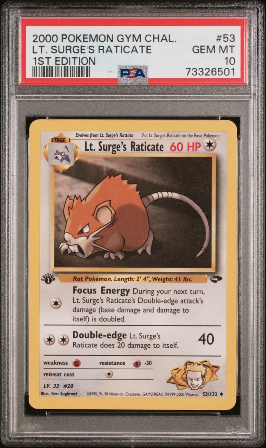 Lt. Surge'S Raticate