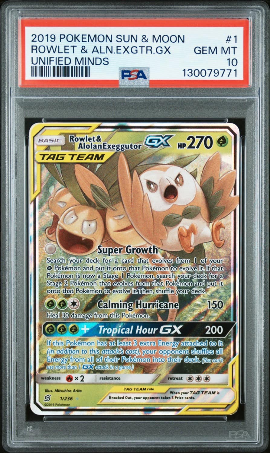 Rowlet & Alolan Exeggutor Gx