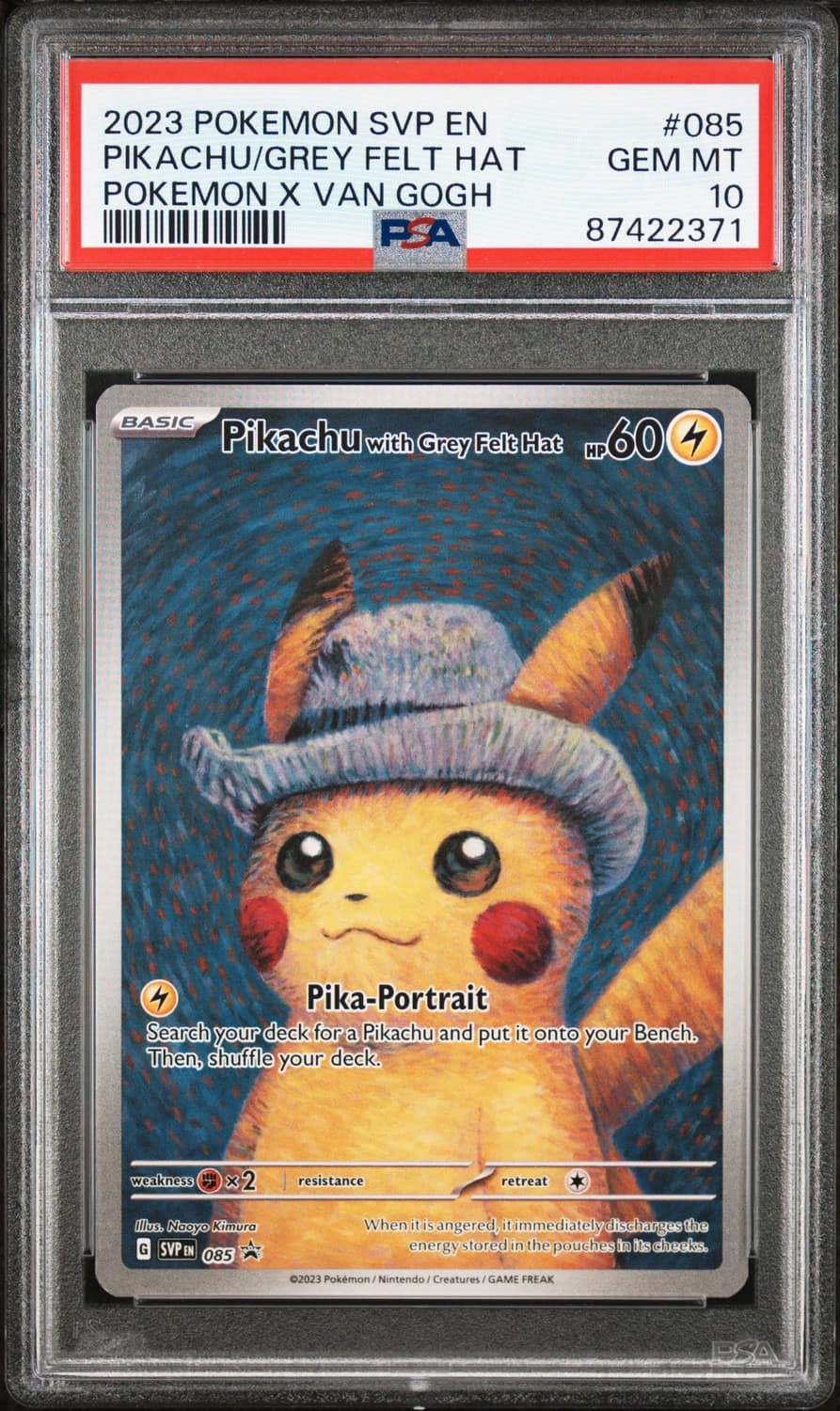 Pikachu/grey Felt Hat