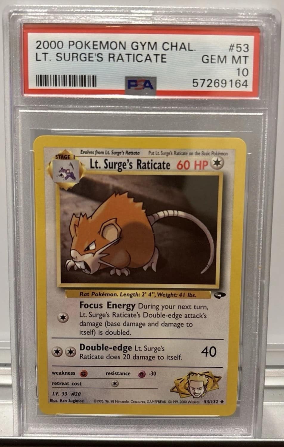 Lt. Surge'S Raticate