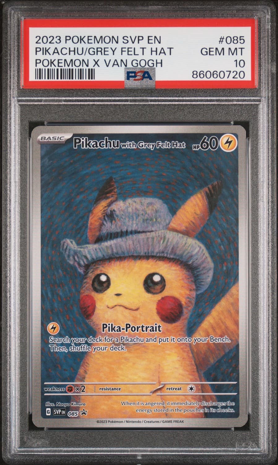 Pikachu/grey Felt Hat