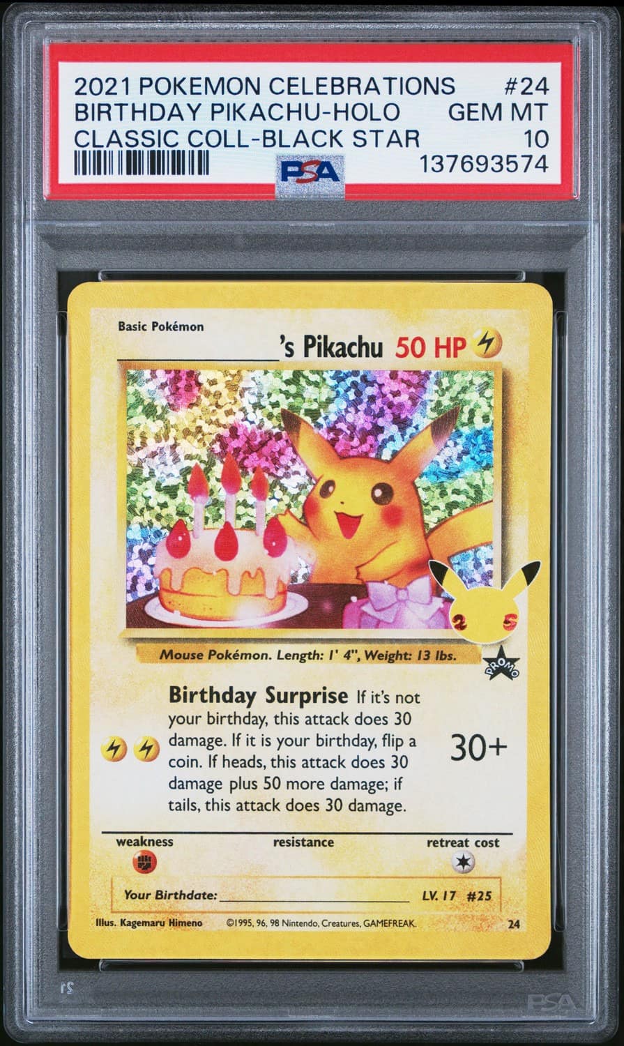 _____'S Pikachu Stamp [25th Anniversary] Textured Confetti Holo