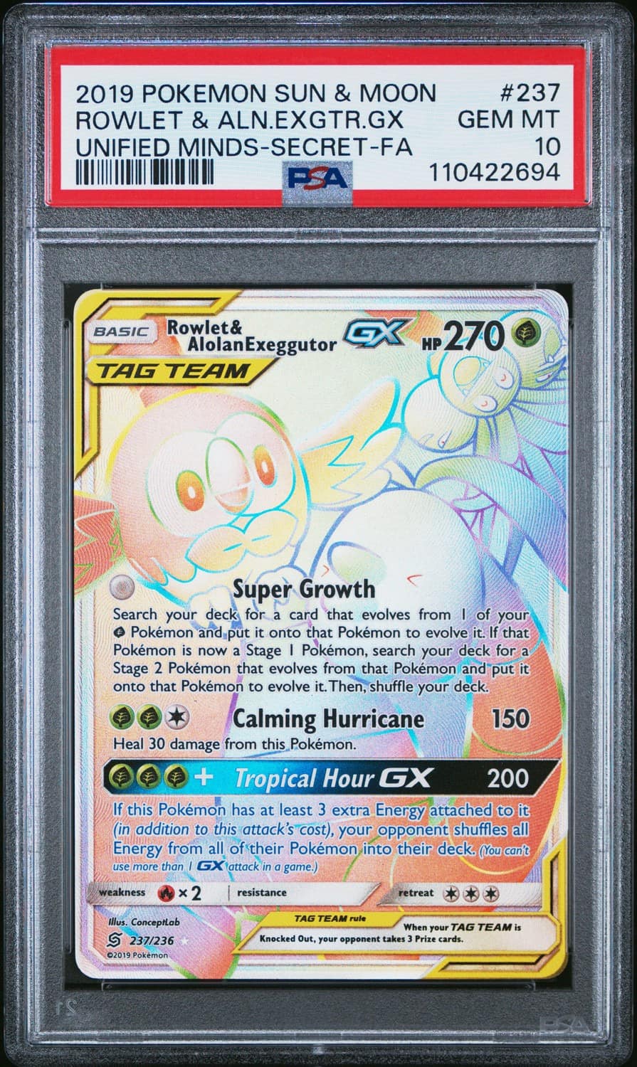 Rowlet & Alolan Exeggutor Gx