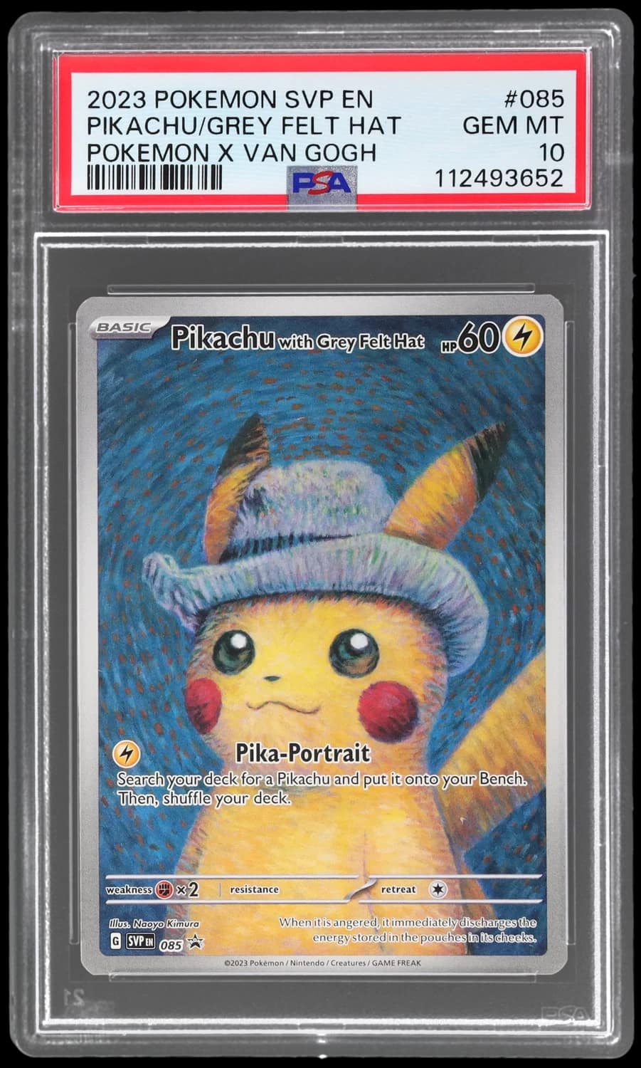 Pikachu/grey Felt Hat