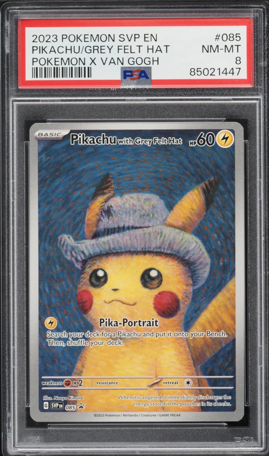 Pikachu/grey Felt Hat