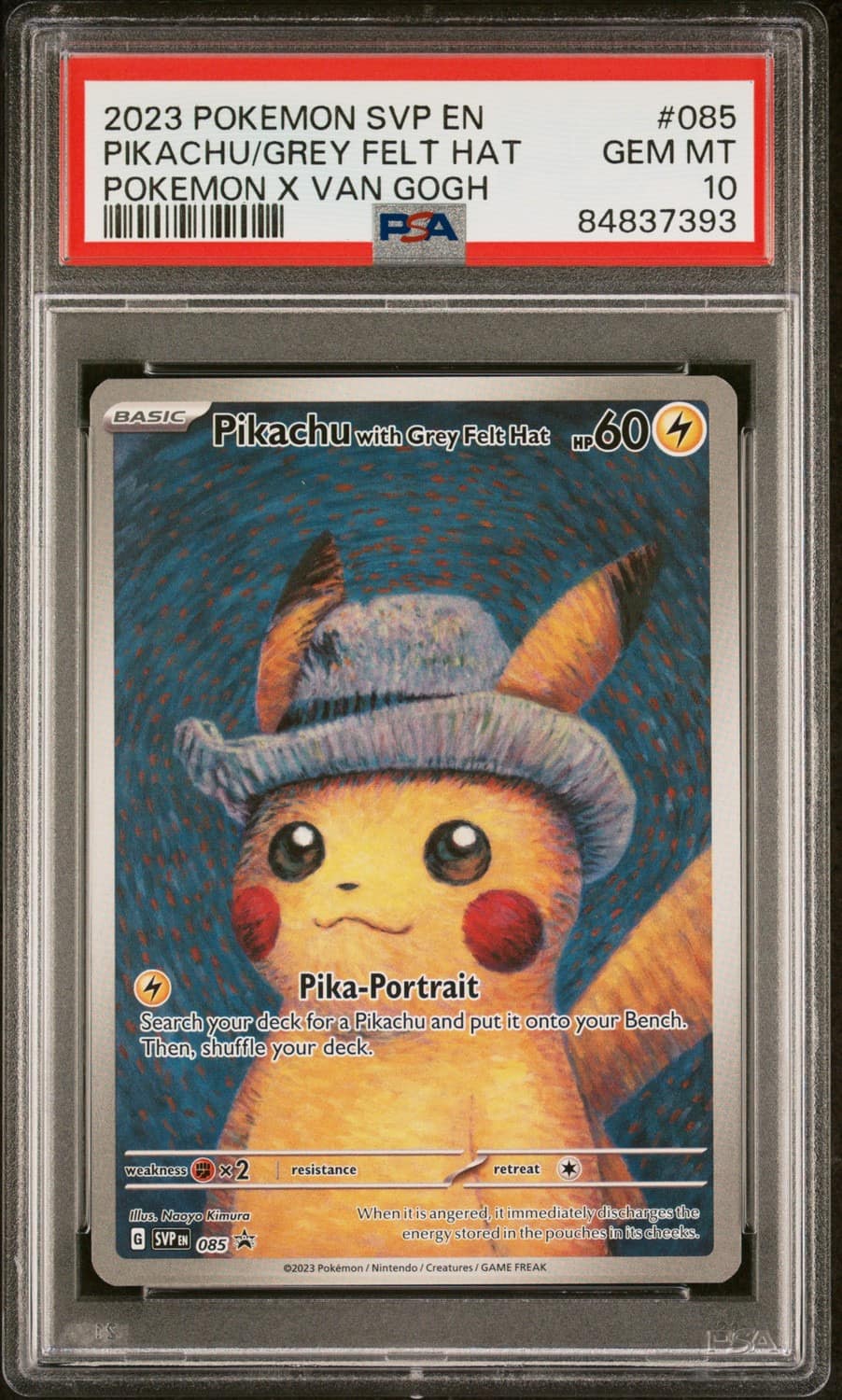 Pikachu/grey Felt Hat