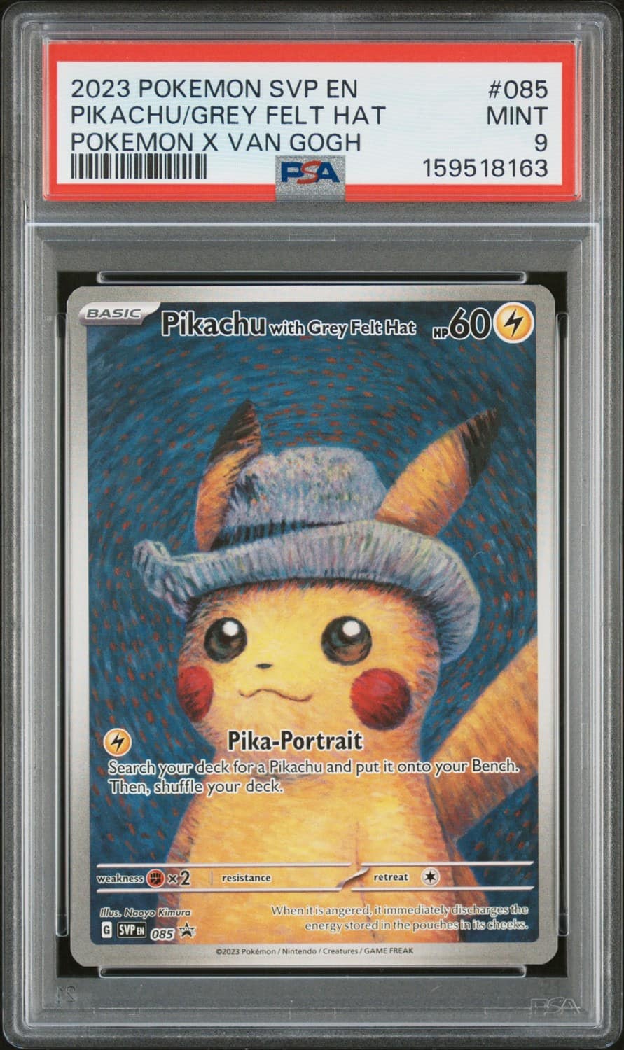 Pikachu/grey Felt Hat