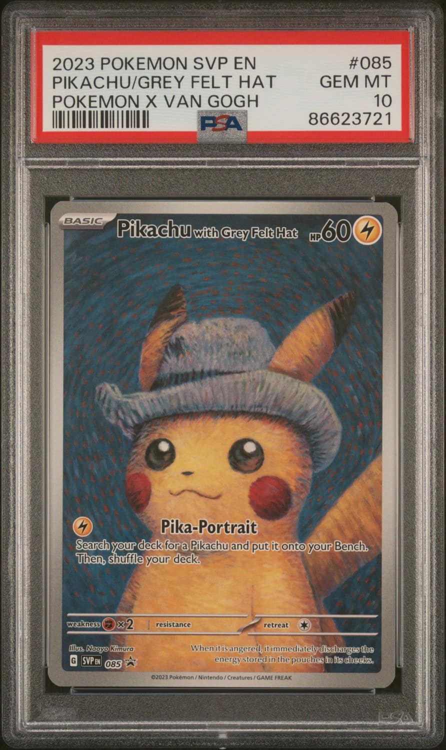 Pikachu/grey Felt Hat