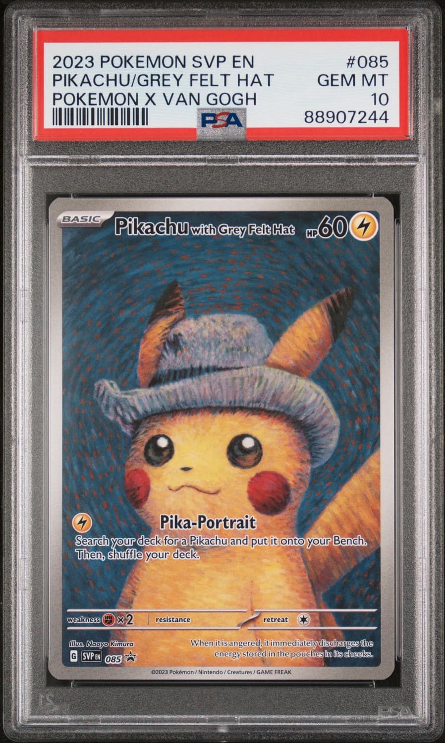 Pikachu/grey Felt Hat