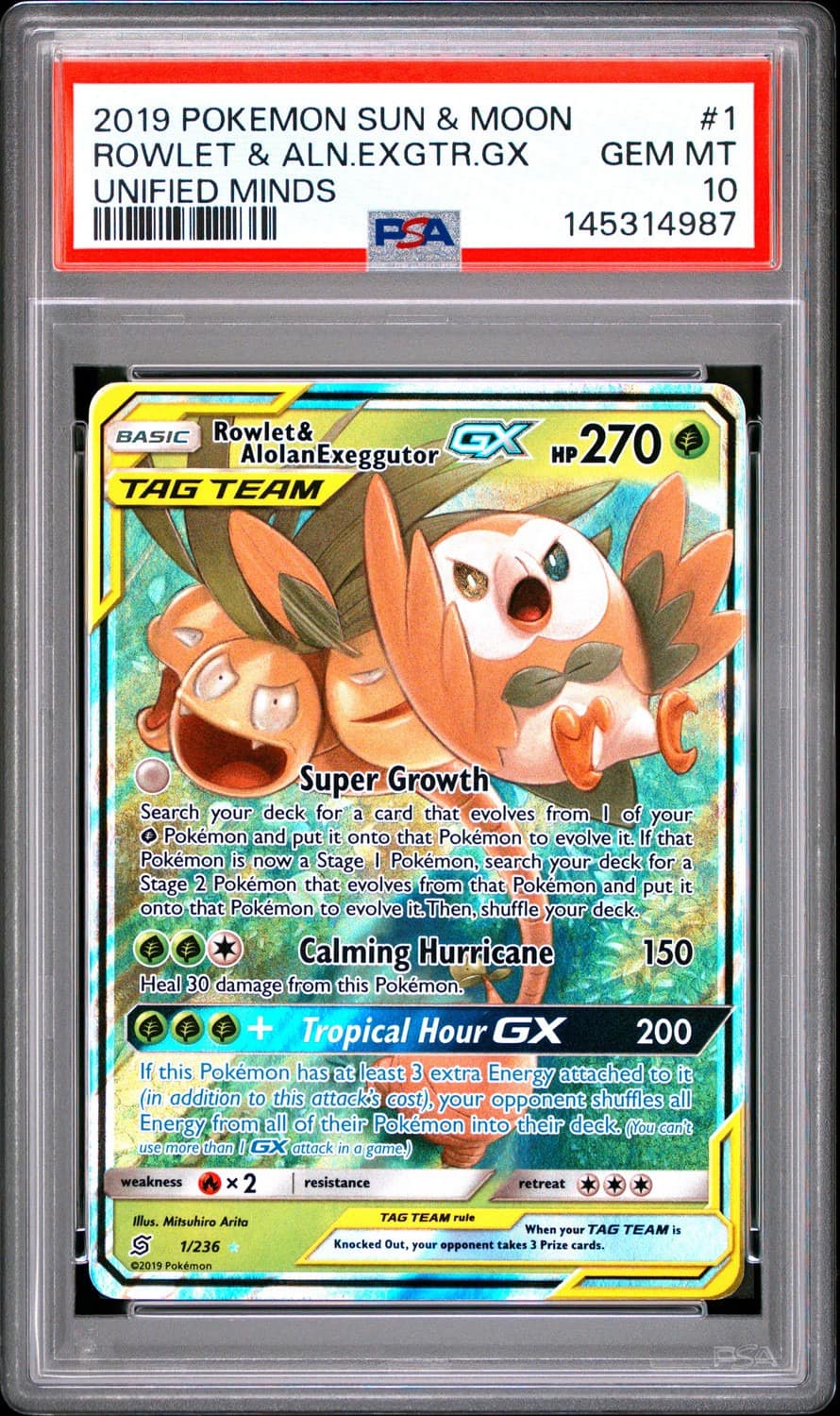 Rowlet & Alolan Exeggutor Gx