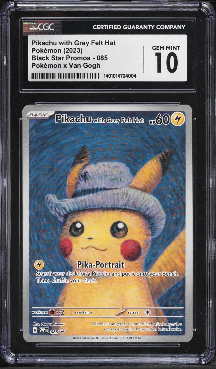 Pikachu/grey Felt Hat