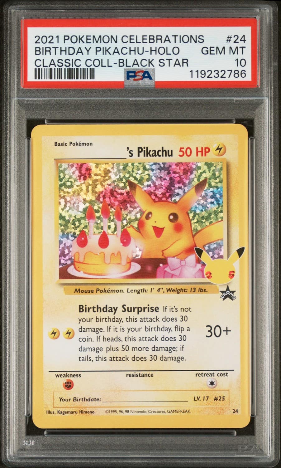 _____'S Pikachu Stamp [25th Anniversary] Textured Confetti Holo