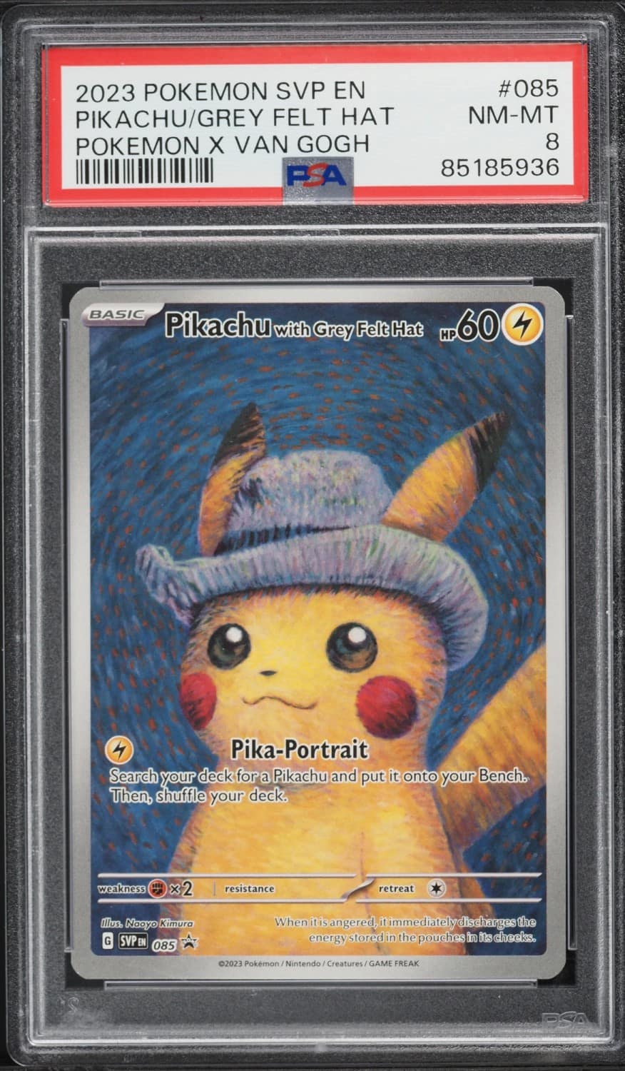 Pikachu/grey Felt Hat
