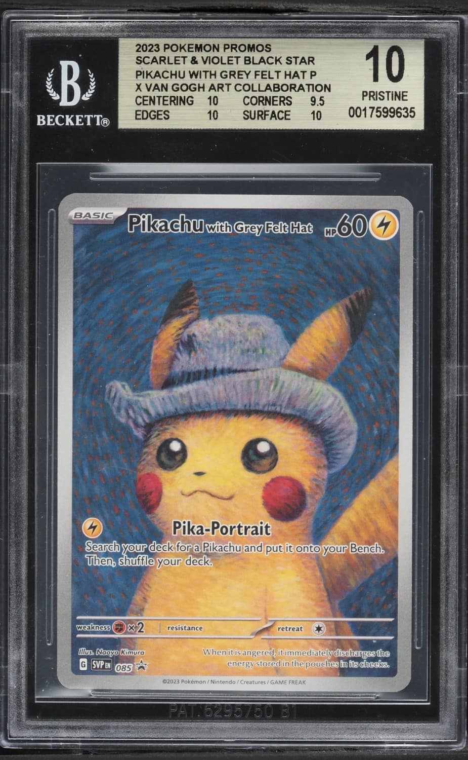 Pikachu/grey Felt Hat