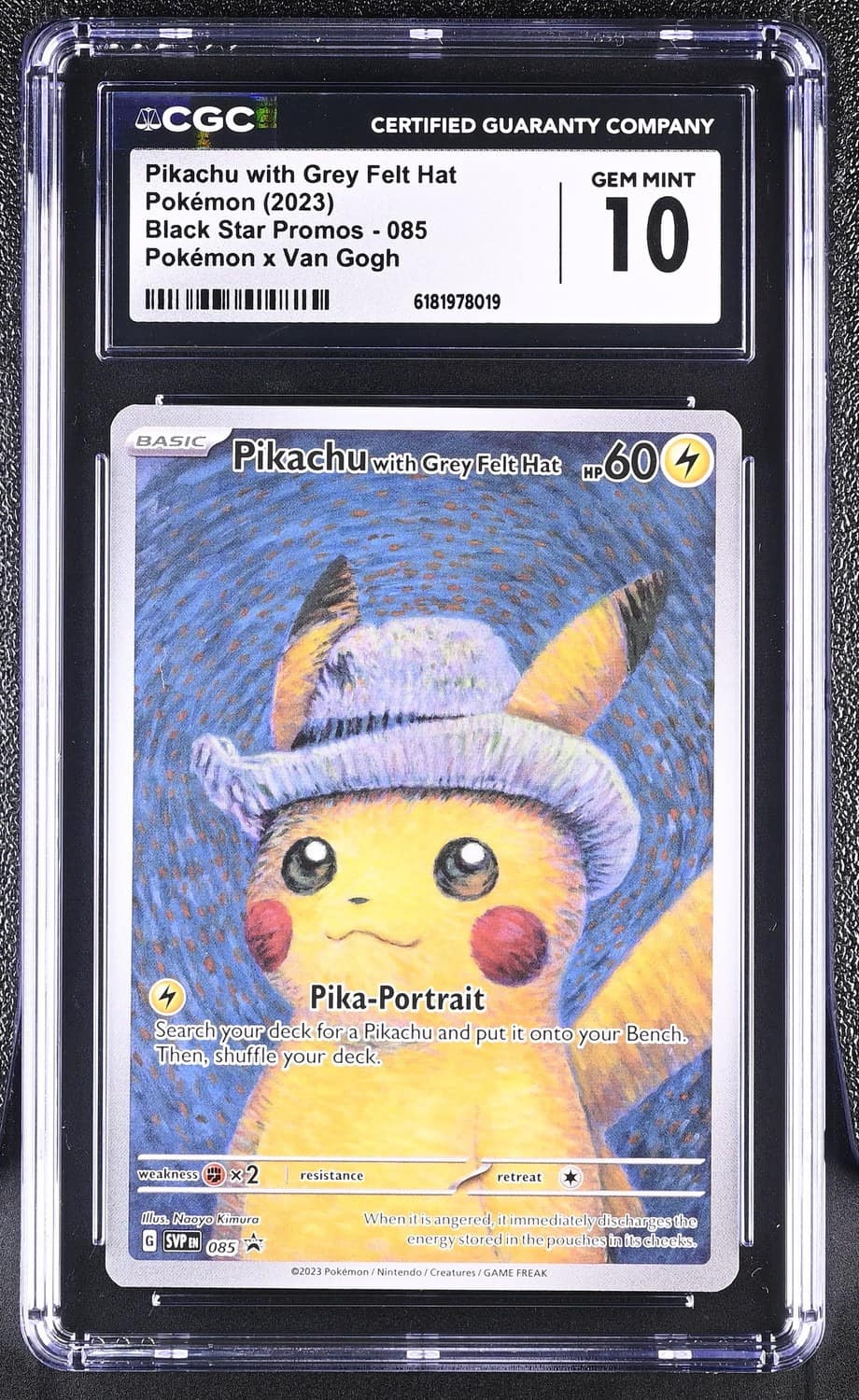 Pikachu/grey Felt Hat