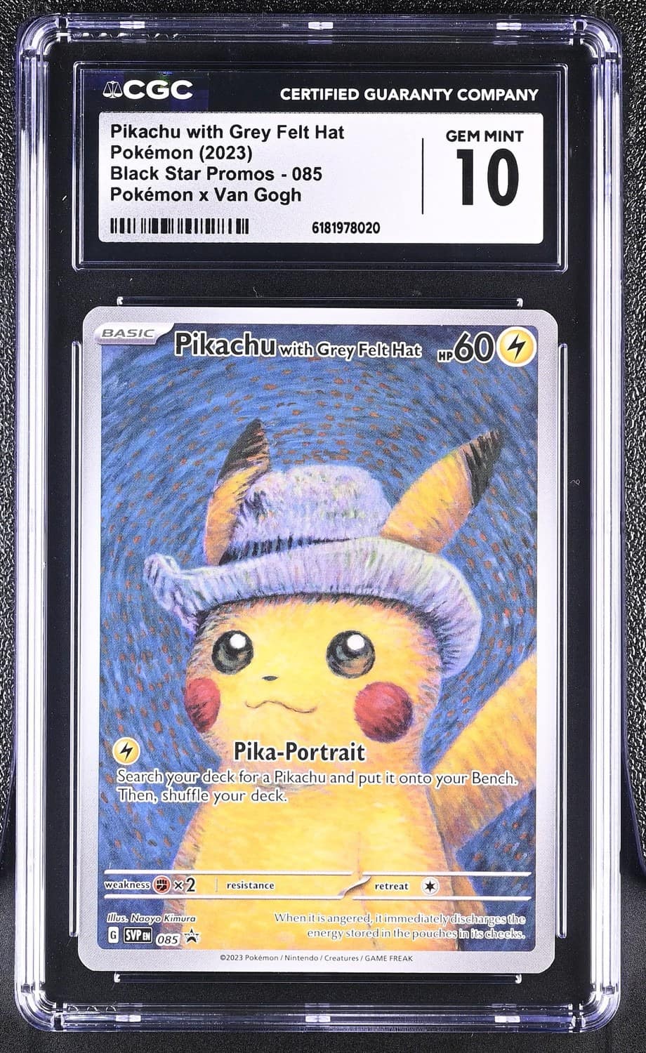 Pikachu/grey Felt Hat