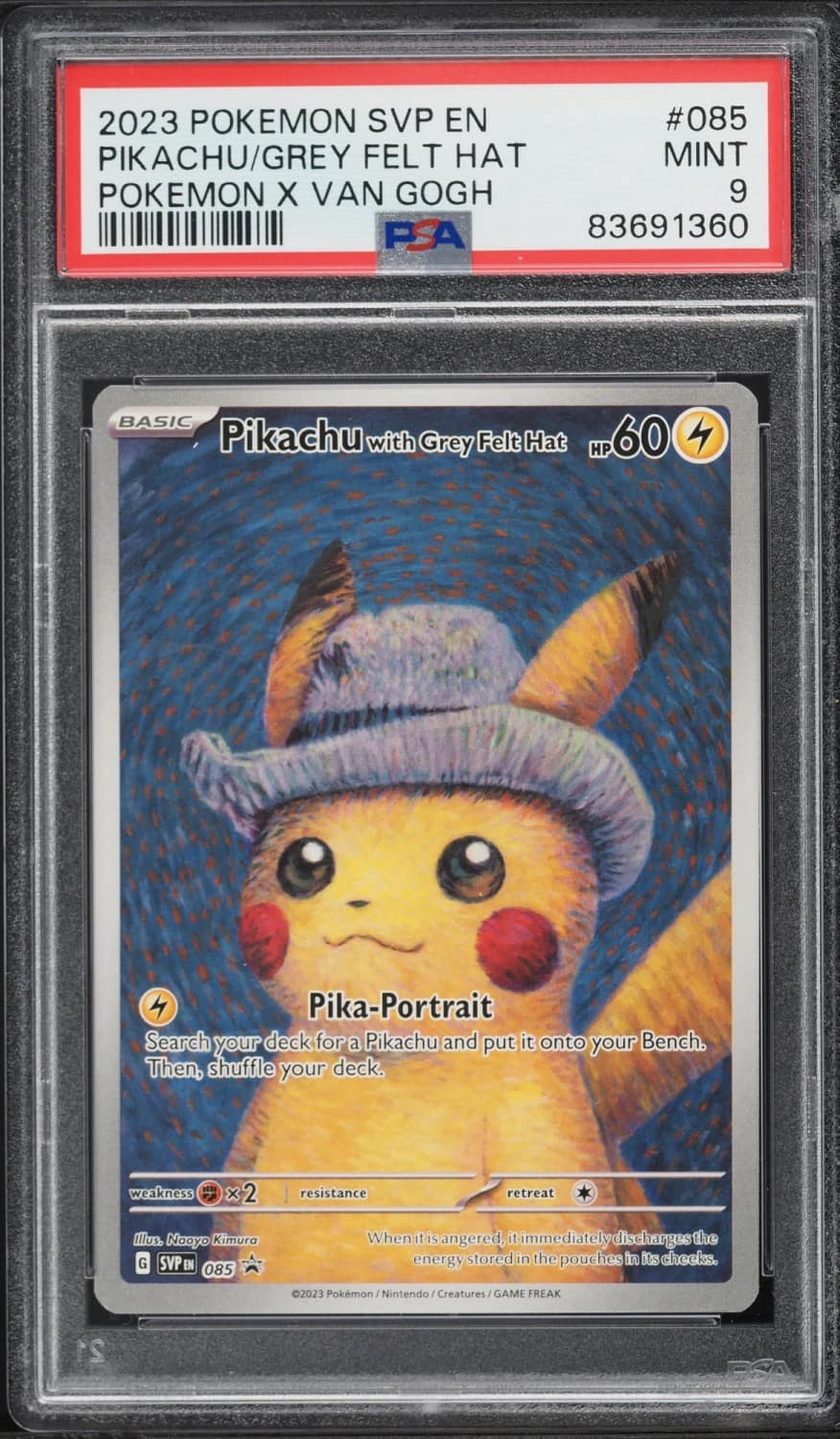 Pikachu/grey Felt Hat