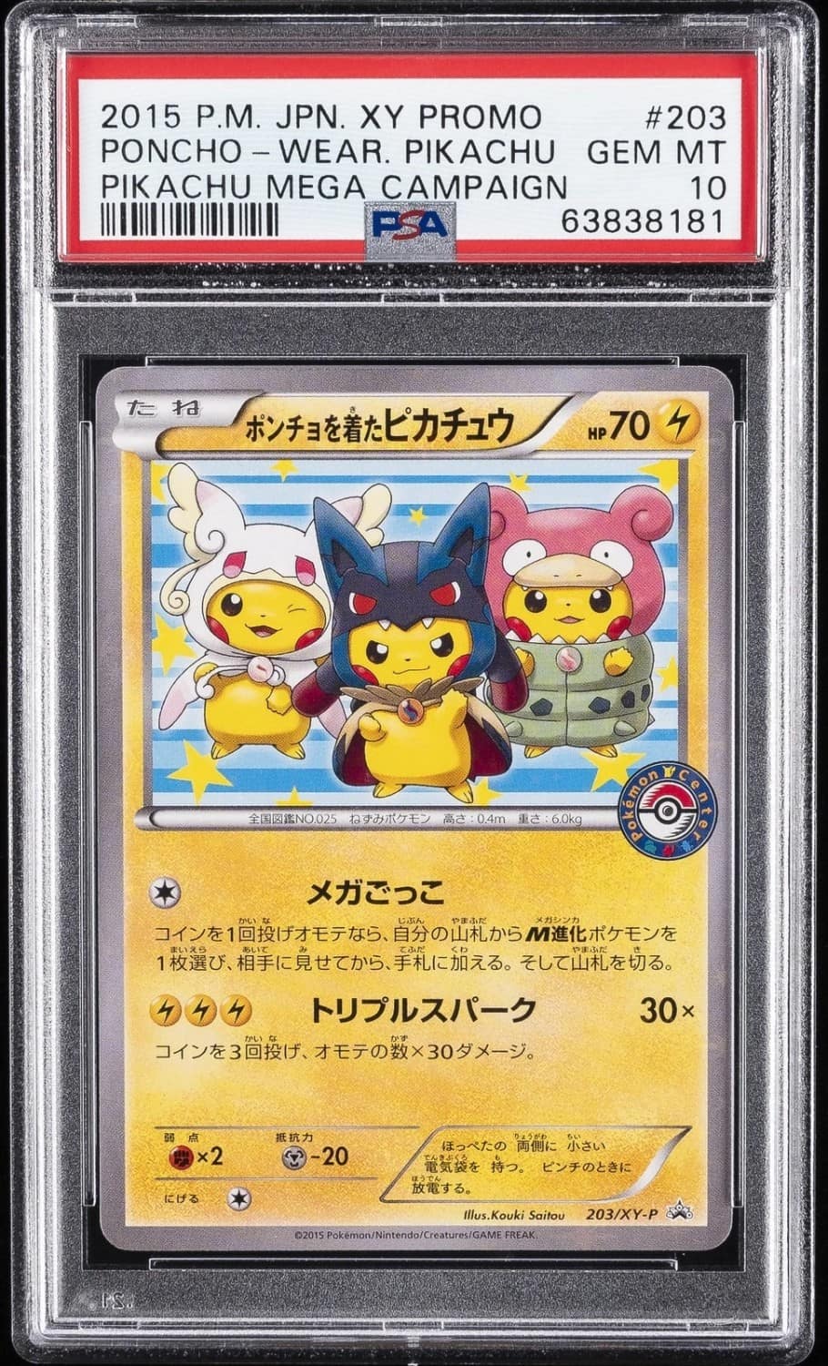 Poncho-Wear Pikachu