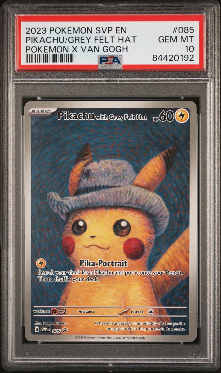 Pikachu/grey Felt Hat
