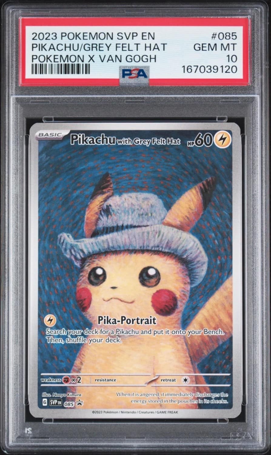 Pikachu/grey Felt Hat