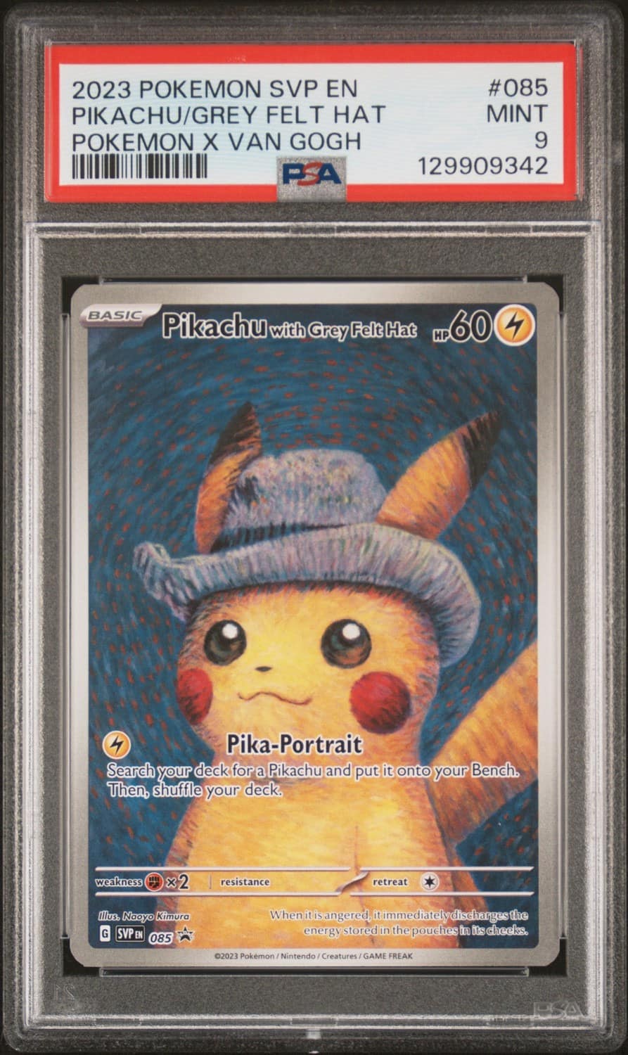 Pikachu/grey Felt Hat