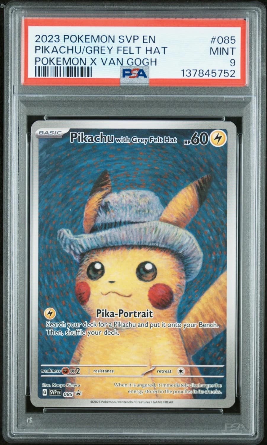 Pikachu/grey Felt Hat