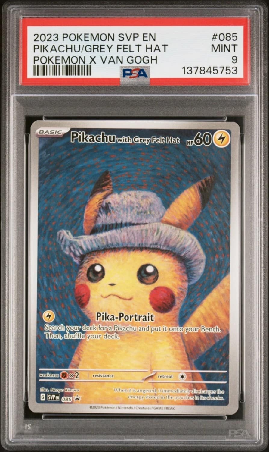 Pikachu/grey Felt Hat