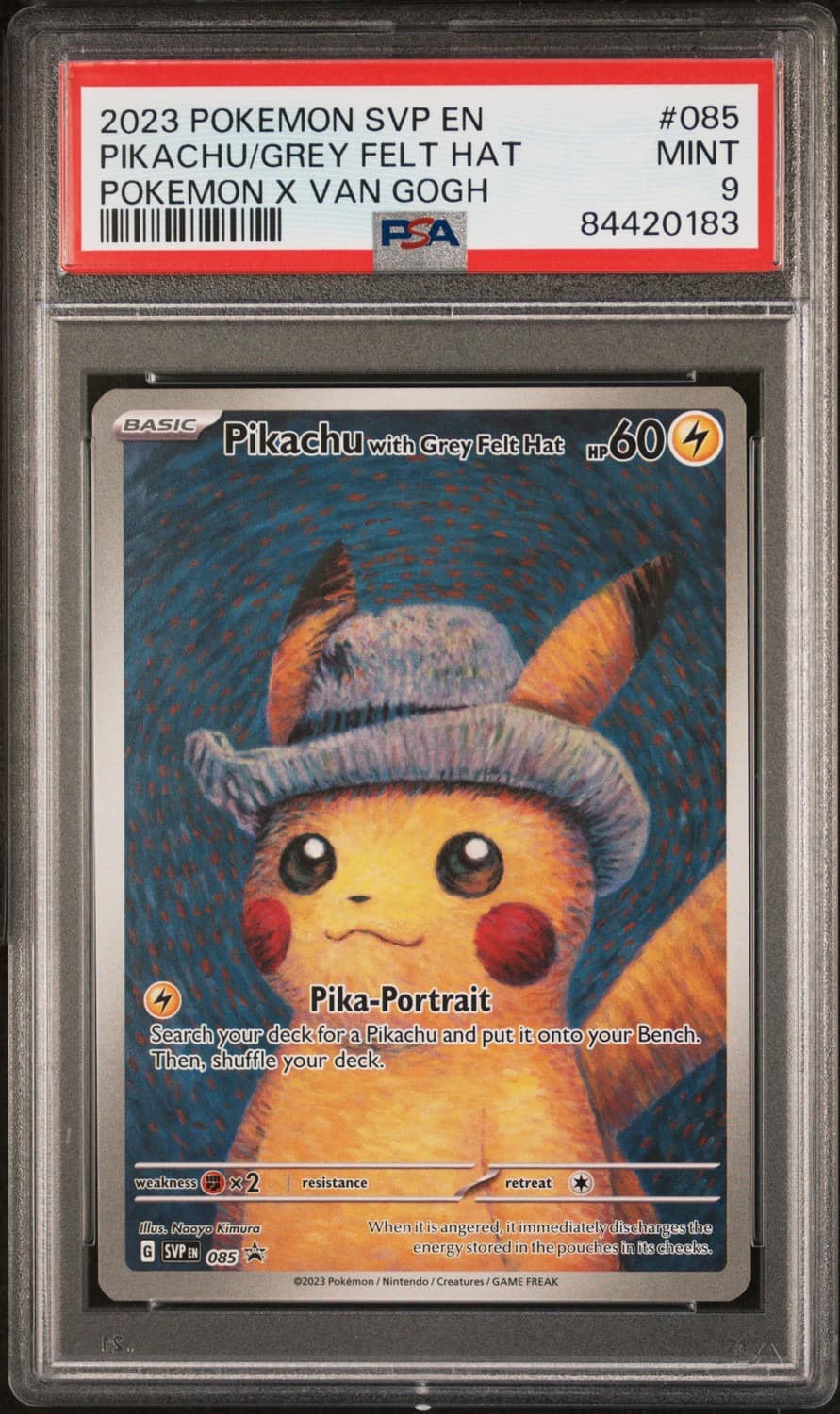 Pikachu/grey Felt Hat