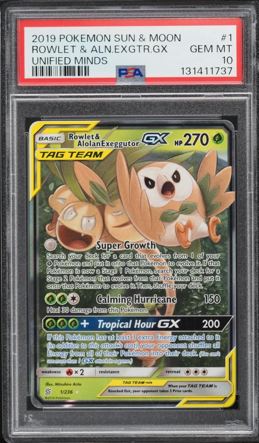 Rowlet & Alolan Exeggutor Gx