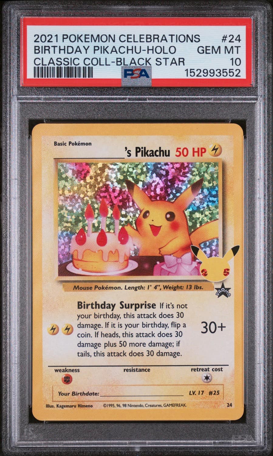 _____'S Pikachu Stamp [25th Anniversary] Textured Confetti Holo