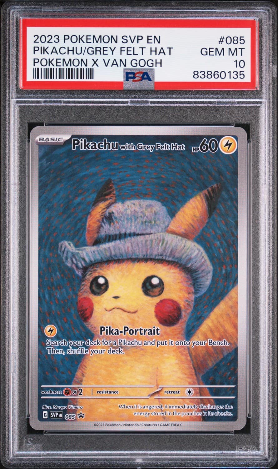 Pikachu/grey Felt Hat