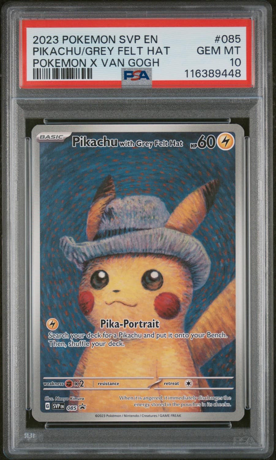 Pikachu/grey Felt Hat