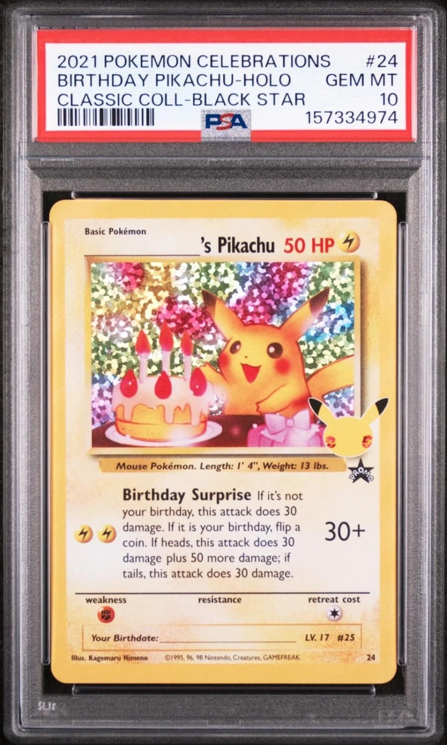 _____'S Pikachu Stamp [25th Anniversary] Textured Confetti Holo