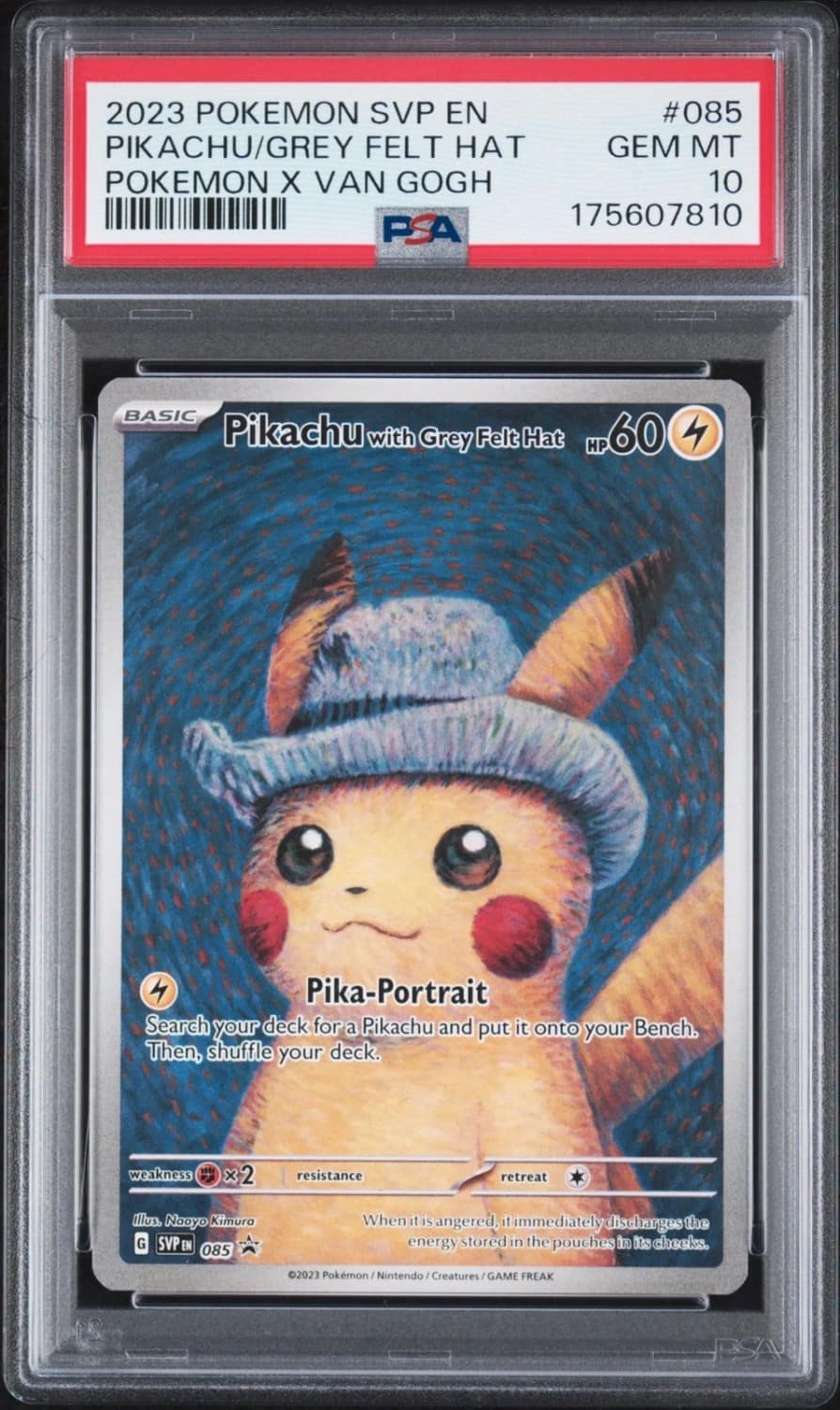 Pikachu/grey Felt Hat