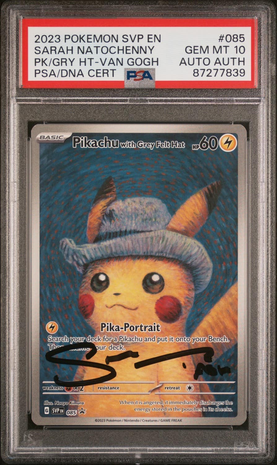Pikachu/grey Felt Hat