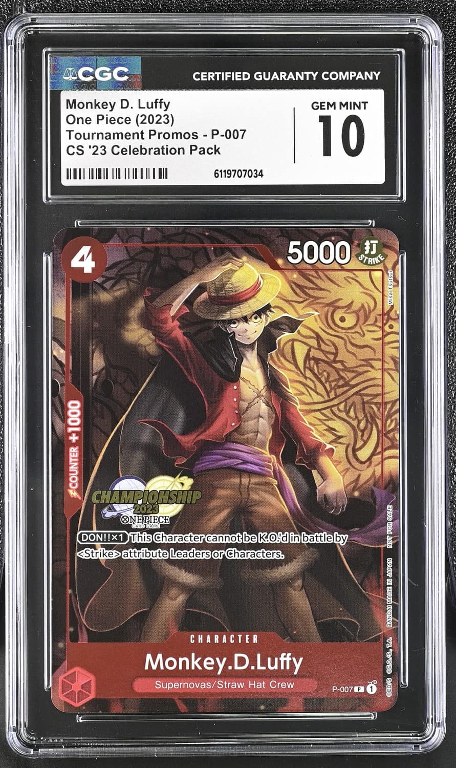Monkey.d.luffy Silver Foil P/(championship 2023 Celebration Pack)
