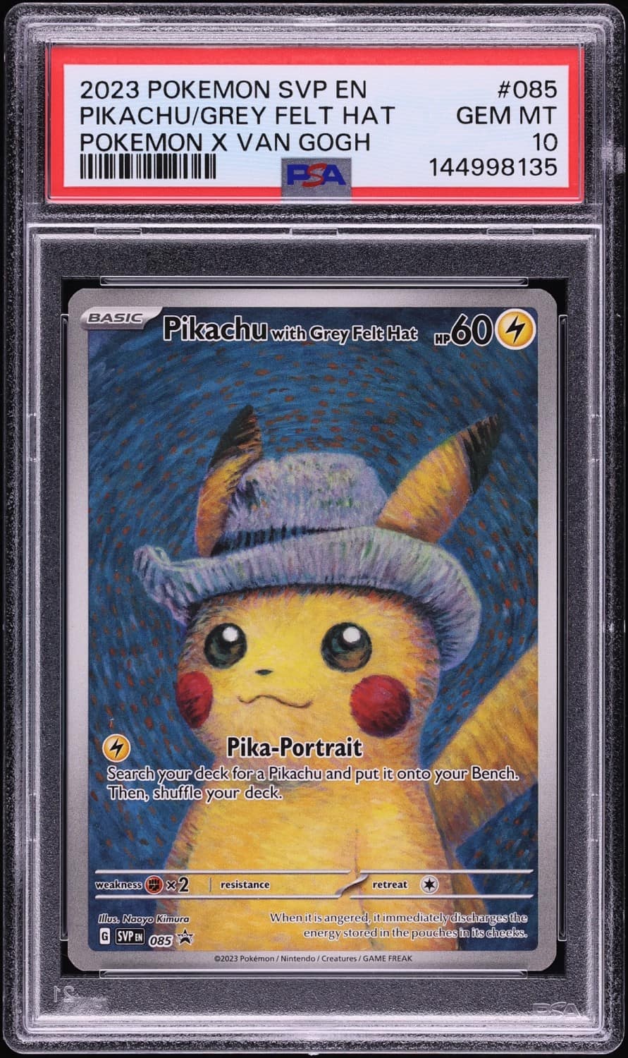 Pikachu/grey Felt Hat