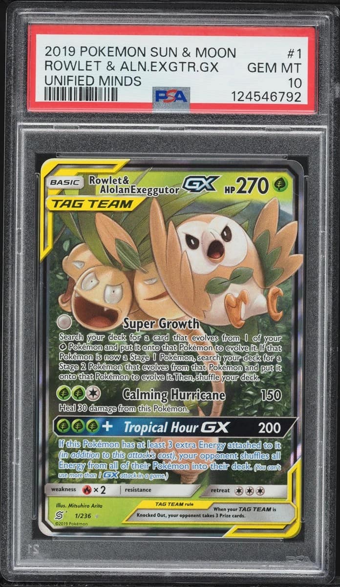 Rowlet & Alolan Exeggutor Gx