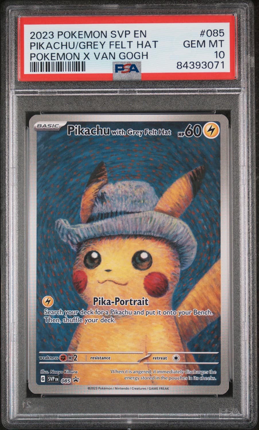 Pikachu/grey Felt Hat