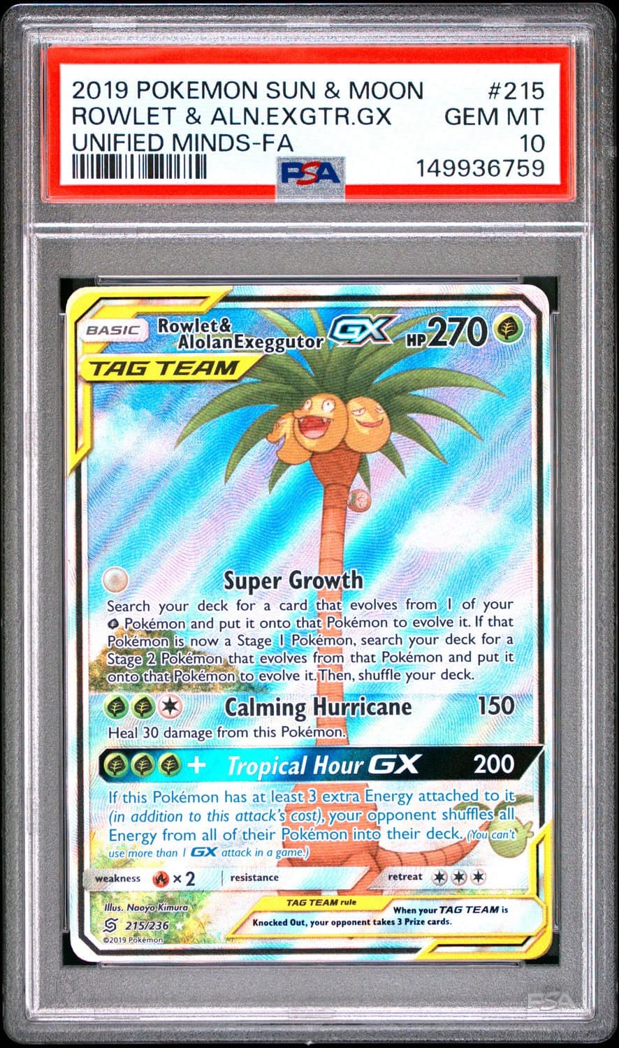 Rowlet & Alolan Exeggutor Gx